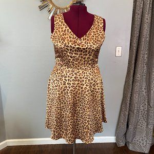 Leopard Print Dress - V-Neck